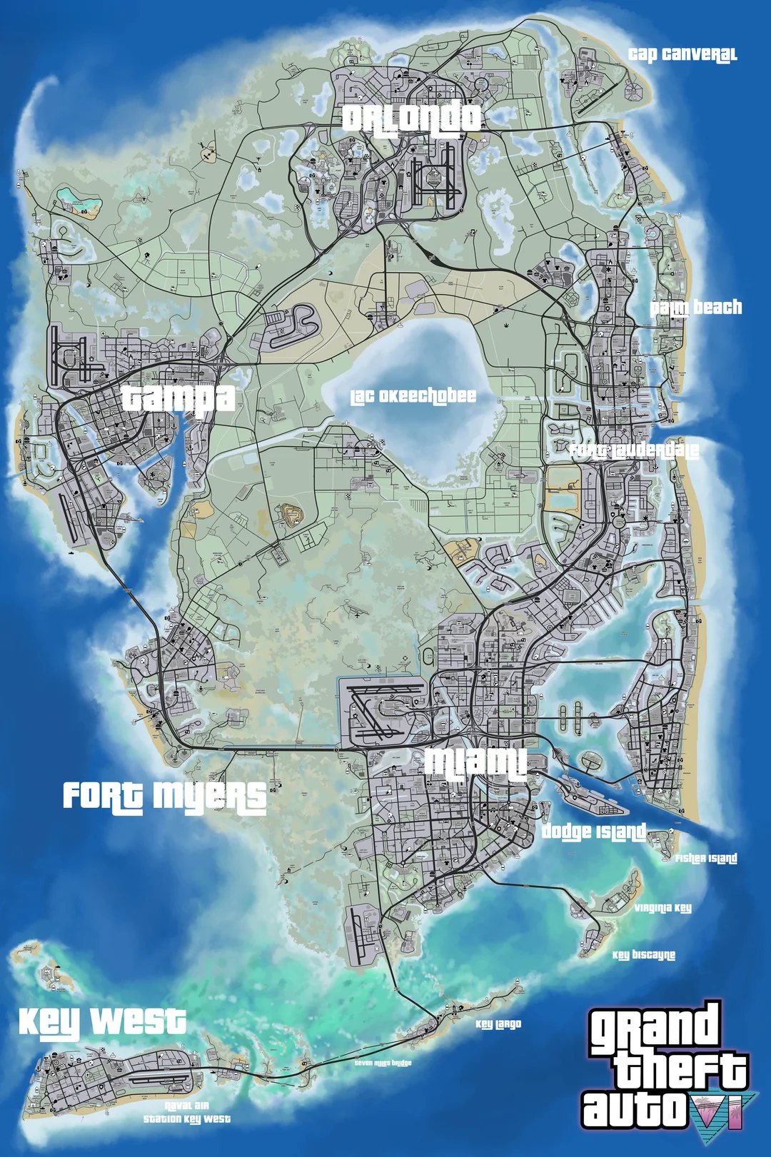 The map of GTA 6